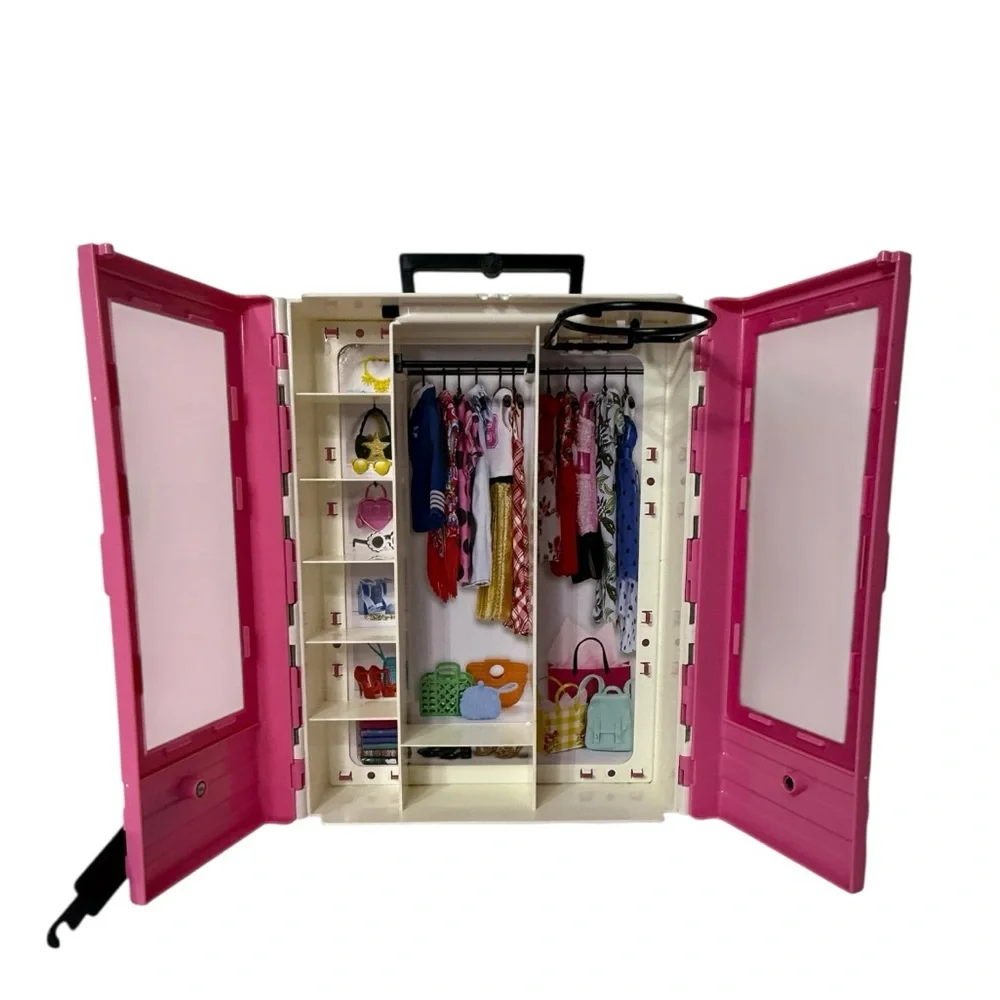 2 Barbie Ultimate Portable Closet Toy Fashion Doll Clothes Accessories‎ Case